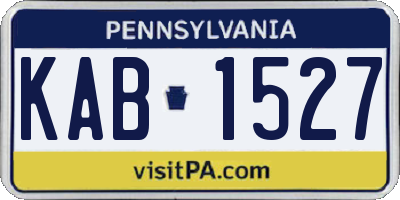 PA license plate KAB1527