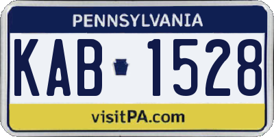 PA license plate KAB1528