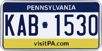PA license plate KAB1530