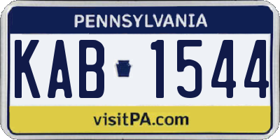 PA license plate KAB1544