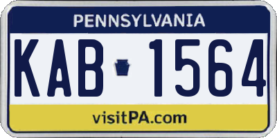 PA license plate KAB1564