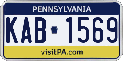 PA license plate KAB1569
