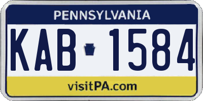 PA license plate KAB1584