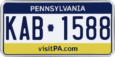 PA license plate KAB1588