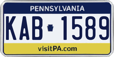PA license plate KAB1589