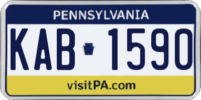 PA license plate KAB1590