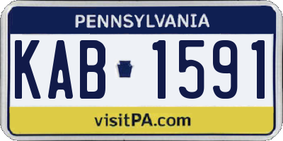 PA license plate KAB1591