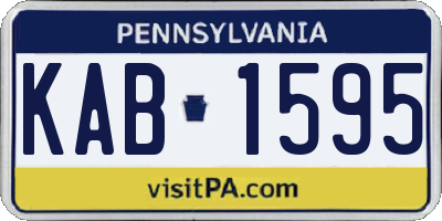 PA license plate KAB1595