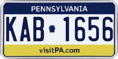 PA license plate KAB1656