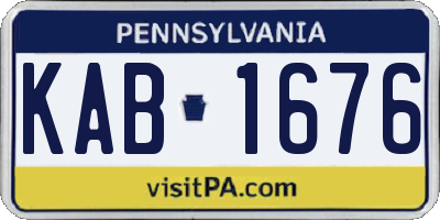 PA license plate KAB1676