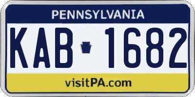 PA license plate KAB1682