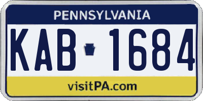 PA license plate KAB1684