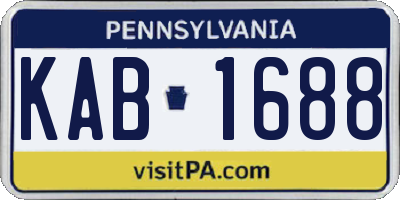 PA license plate KAB1688