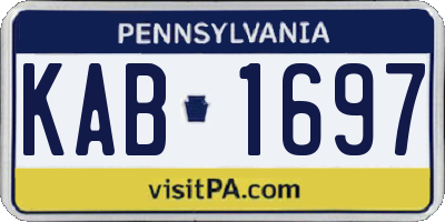 PA license plate KAB1697
