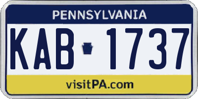 PA license plate KAB1737