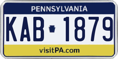 PA license plate KAB1879