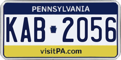 PA license plate KAB2056