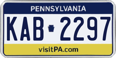 PA license plate KAB2297