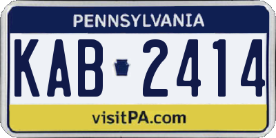 PA license plate KAB2414