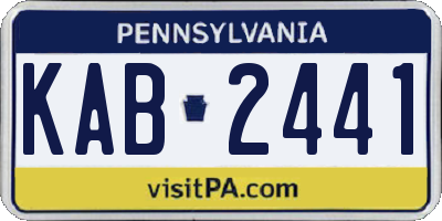 PA license plate KAB2441