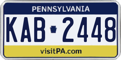 PA license plate KAB2448