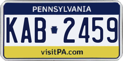 PA license plate KAB2459