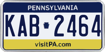PA license plate KAB2464
