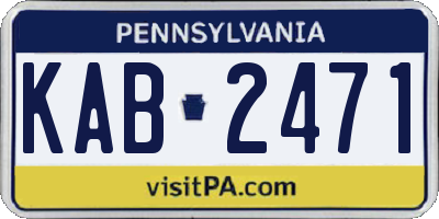 PA license plate KAB2471