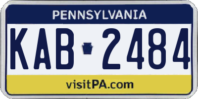 PA license plate KAB2484