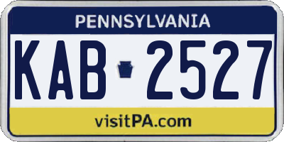PA license plate KAB2527