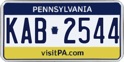PA license plate KAB2544