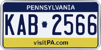 PA license plate KAB2566