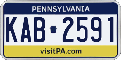 PA license plate KAB2591