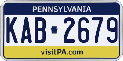 PA license plate KAB2679