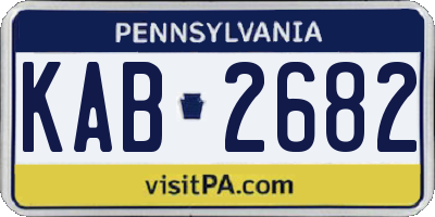 PA license plate KAB2682