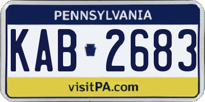PA license plate KAB2683