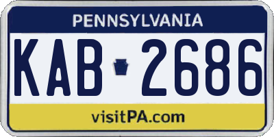 PA license plate KAB2686