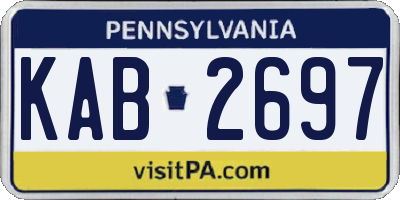 PA license plate KAB2697