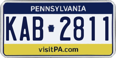 PA license plate KAB2811