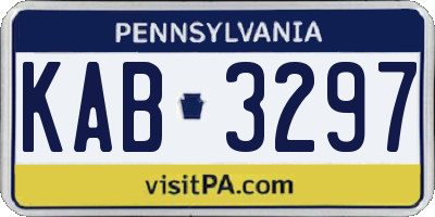 PA license plate KAB3297