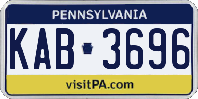 PA license plate KAB3696