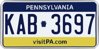 PA license plate KAB3697