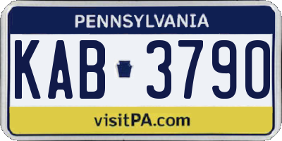 PA license plate KAB3790