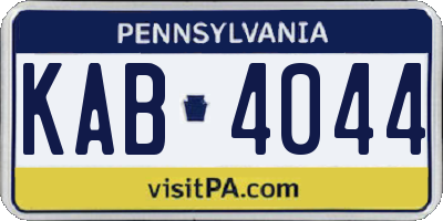 PA license plate KAB4044