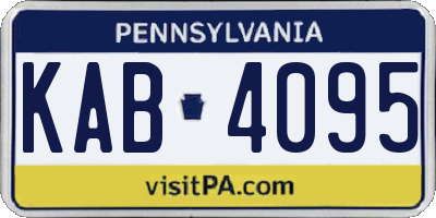 PA license plate KAB4095
