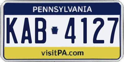 PA license plate KAB4127