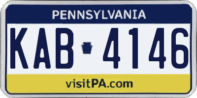PA license plate KAB4146