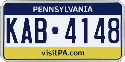 PA license plate KAB4148