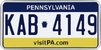 PA license plate KAB4149