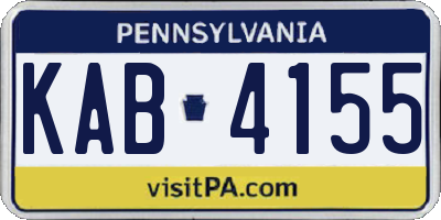 PA license plate KAB4155